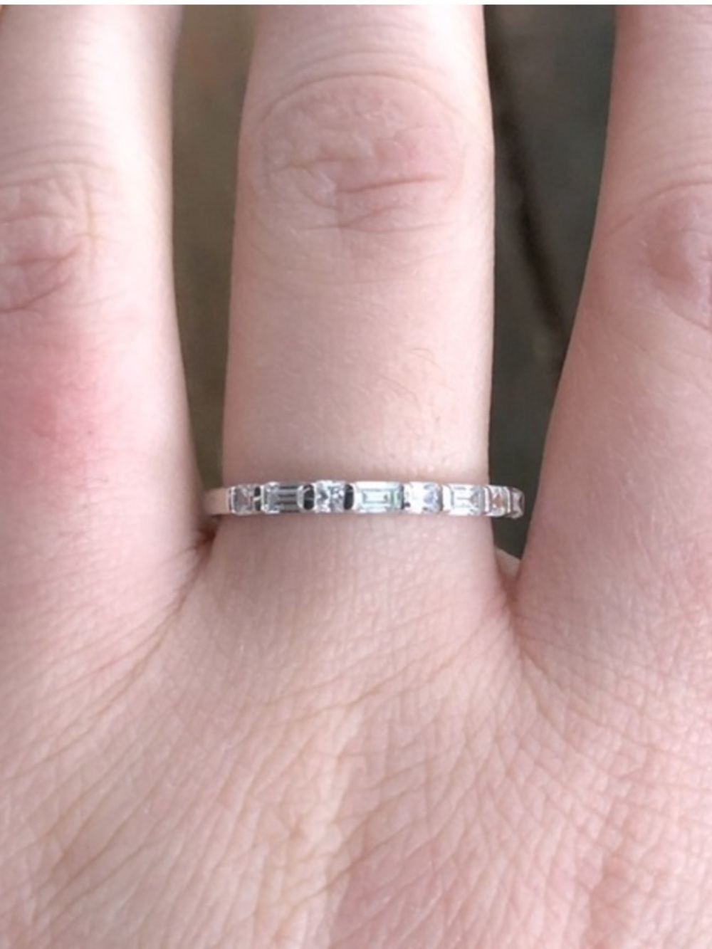 Sterling Silver Cubic Zirconia Eternity Band - Picture 5 of 9